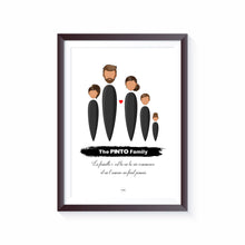 Charger l&#39;image dans la galerie, Affiche Personnages Famille personnalisable
